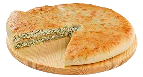 Осетинский пирог с курицей, сыром и укропом