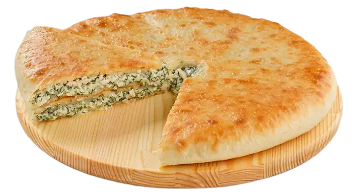 Осетинский пирог с курицей, сыром и укропом