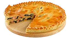 Фирменный осетинский пирог с лососем